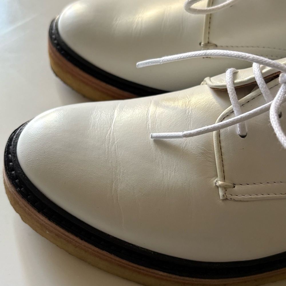 Rag & Bone White Victor Crepe Oxford Shoes size 36 - Picture 4 of 12